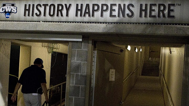 June 19, 2012; Omaha, NE, USA; UCLA Bruins head coach John Savage leaves the dugout after losing to the Florida State Seminoles in game nine of the 2012 College World Series at TD Ameritrade Park. Florida State won 4-1. Mandatory Credit: Bruce Thorson-Imagn Images June 19, 2012; Omaha, NE, USA; UCLA Bruins head coach John Savage leaves the dugout after losing to the Florida State Seminoles in game nine of the 2012 College World Series at TD Ameritrade Park. Florida State won 4-1. Mandatory Credit: Bruce Thorson-Imagn Images