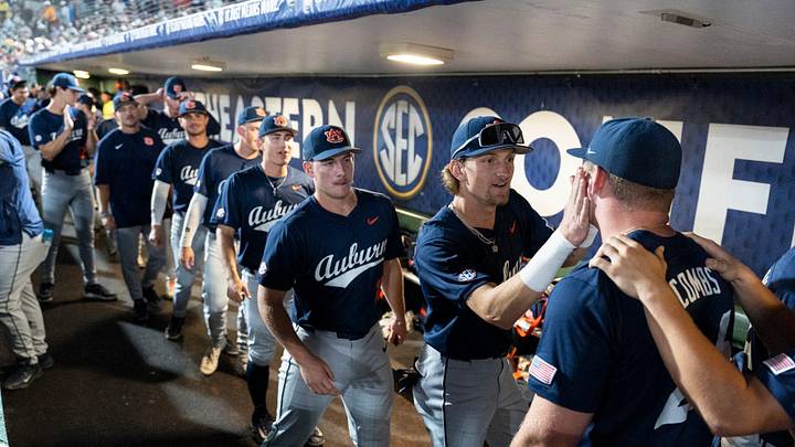 Auburn baseball is two wins away from an SEC Championship, but faces a tough Arkansas team that has found its stride. Auburn baseball is two wins away from an SEC Championship, but faces a tough Arkansas team that has found its stride.