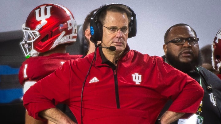 Indiana Head Coach Curt Cignetti stands with his hands on his hips during the College Football Playoff National Championship. Indiana Head Coach Curt Cignetti stands with his hands on his hips during the College Football Playoff National Championship.