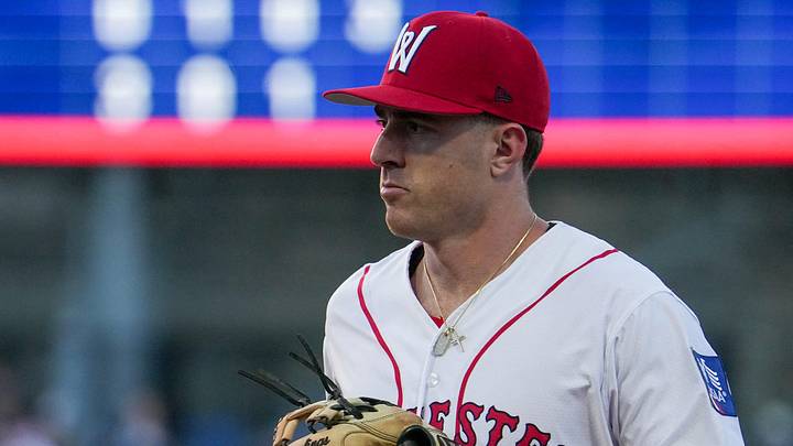 WooSox second baseman Romy Gonzalez runs off the field June 24 at Polar Park.