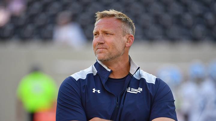 Sep 13, 2025; Blacksburg, Virginia, USA; Old Dominion Monarchs head coach Ricky Rahne before the game at Lane Stadium. Mandatory Credit: Brian Bishop-Imagn Images Sep 13, 2025; Blacksburg, Virginia, USA; Old Dominion Monarchs head coach Ricky Rahne before the game at Lane Stadium. Mandatory Credit: Brian Bishop-Imagn Images