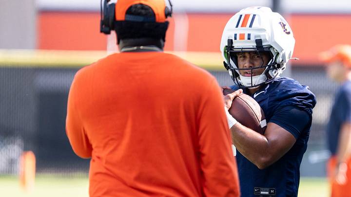Auburn Tigers running back Jeremiah Cobb (23) runs drills during the first day of football practice for the program's fall camp. Auburn Tigers running back Jeremiah Cobb (23) runs drills during the first day of football practice for the program's fall camp.