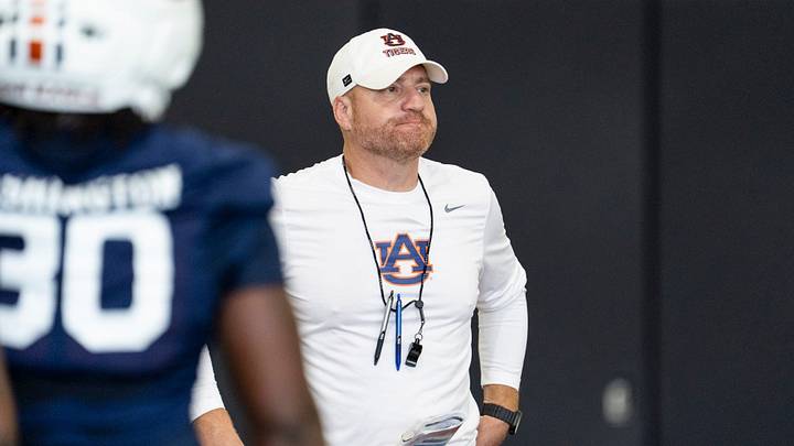 Auburn Tigers head coach Alex Golesh wasn't happy with the team's Friday scrimmage during fall camp. Auburn Tigers head coach Alex Golesh wasn't happy with the team's Friday scrimmage during fall camp.