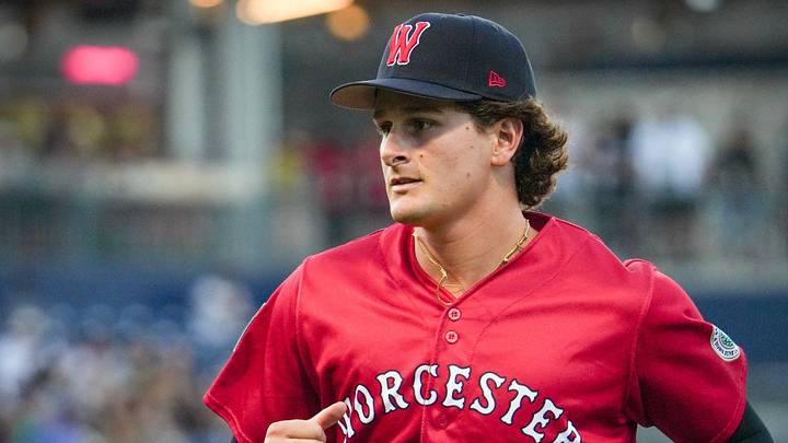 Worcester’s Roman Anthony runs off the field at Polar Park Aug. 25 during a game against Scranton/Wilkes-Barre. Worcester’s Roman Anthony runs off the field at Polar Park Aug. 25 during a game against Scranton/Wilkes-Barre.