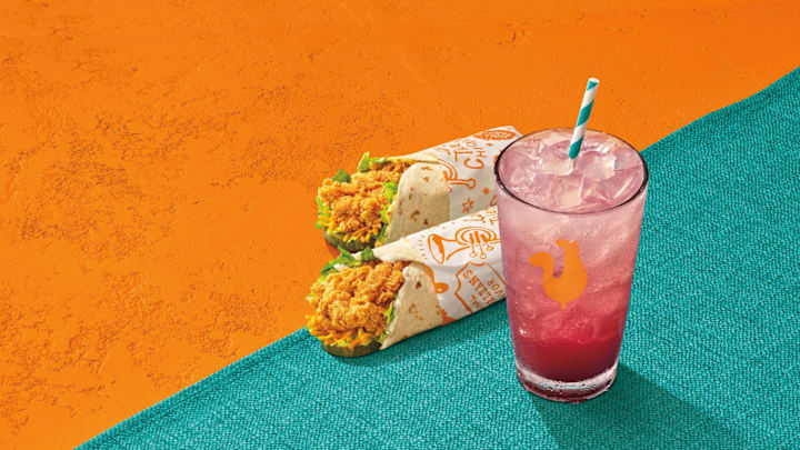 Popeyes Chicken Wraps and Blueberry Lemonade