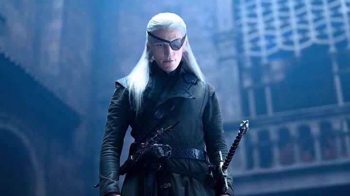 Ewan Mitchell as Aemond Targaryen in House of the Dragon season 3 Ewan Mitchell as Aemond Targaryen in House of the Dragon season 3