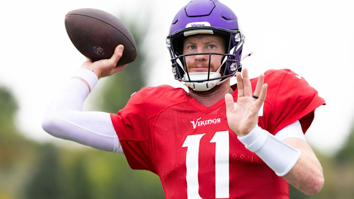 Carson Wentz at Vikings practice. 