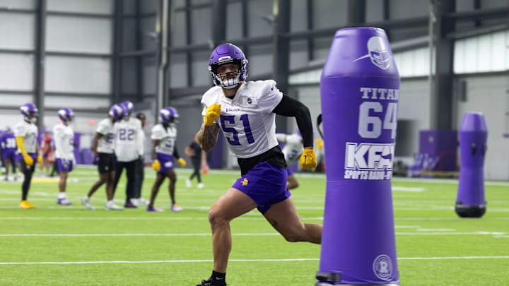 Minnesota Vikings linebacker Blake Cashman (51). Minnesota Vikings linebacker Blake Cashman (51).