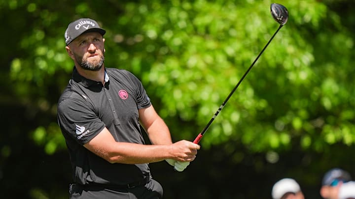 Jon Rahm bounced back with a 2-under 70 on Friday but is well behind the leaders at the Masters. 