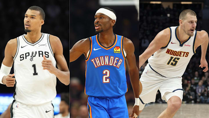 Victor Wembanyama, Shai Gilgeous-Alexander and Nikola Jokić are the three finalists for this year’s MVP award. Victor Wembanyama, Shai Gilgeous-Alexander and Nikola Jokić are the three finalists for this year’s MVP award.