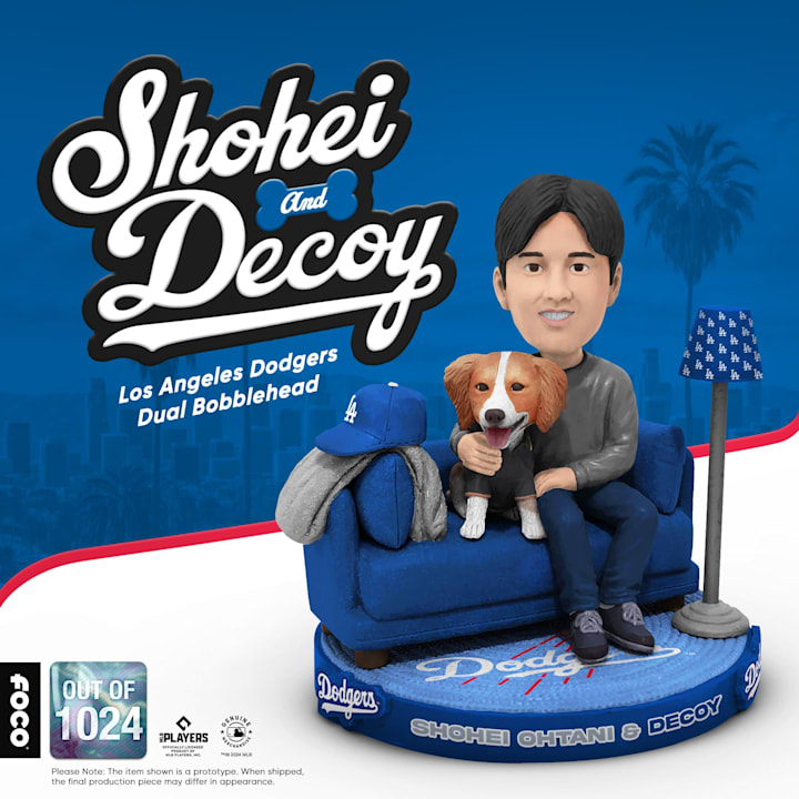SHOHEI OHTANI デコイ バブルヘッド Shohei Ohtani and his dog are a limited-edition bobblehead