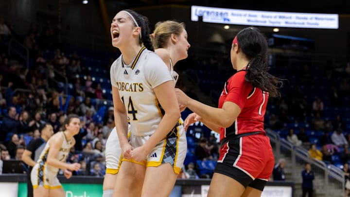 Freshman guard Gal Raviv celebrates after scoring in a 72-65 win against Fairfield on March 8.