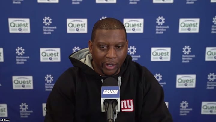 April 7: New York Giants defensive coordinator Dennard Wilson speaks to the media via video conference call. April 7: New York Giants defensive coordinator Dennard Wilson speaks to the media via video conference call.