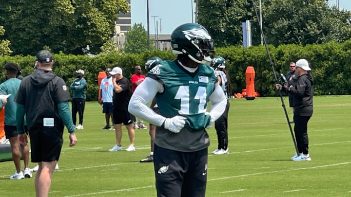 Eagles superstar WR A.J. Brown during 2025 minicamp. 