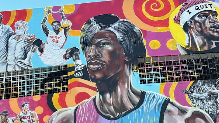 Kyle Holbrook has updated his 50-foot mural of Jimmy Butler in Wynwood.