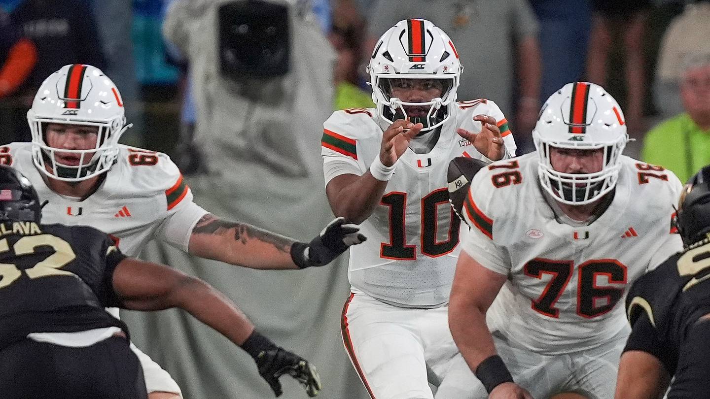 Injuries and Being Thrown Into the Fire Shifted No. 3 Miami's Offensive Line Into A Diamond