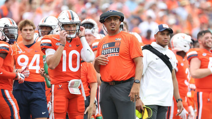 Virginia needs to win two of its last four games to become bowl eligible. 