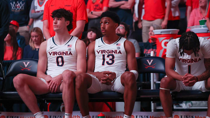Ryan Dunn waits to be introduced during the Virginia men's basketball game against Texas Southern at John Paul Jones Arena.