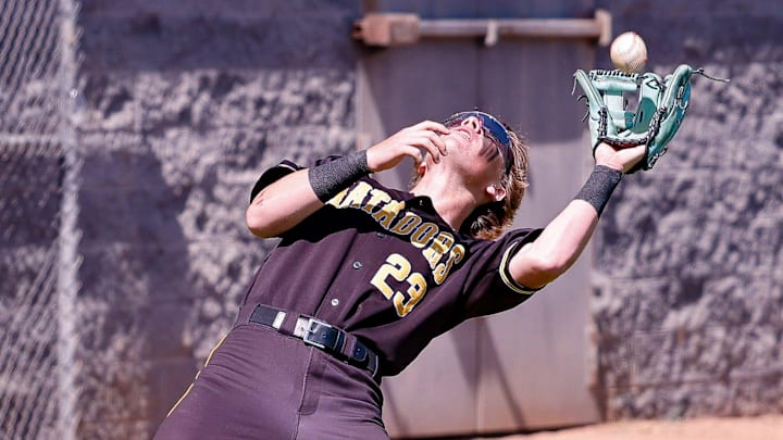 Granada High’s Mikey Boyd(23) makes a difficult play on a pop-up during the CIF Northern California Division 1 title game held at Granada High School in Livermore, CA on June 1st, 2024.