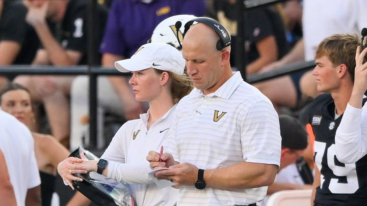 Sep 5, 2026; Nashville, Tennessee, USA; Vanderbilt Commodores head coach Clark Lea looks on against the Austin Peay Governors during the first half at FirstBank Stadium. Mandatory Credit: Steve Roberts-Imagn Images Sep 5, 2026; Nashville, Tennessee, USA; Vanderbilt Commodores head coach Clark Lea looks on against the Austin Peay Governors during the first half at FirstBank Stadium. Mandatory Credit: Steve Roberts-Imagn Images