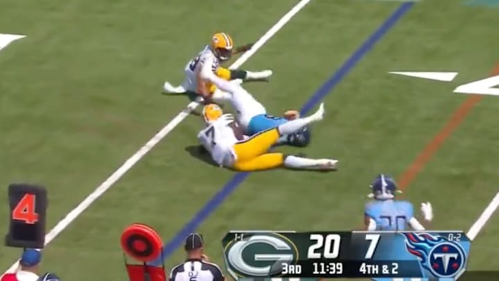 Will Levis came up a few yards short on fourth down against the Packers in Week 3. 