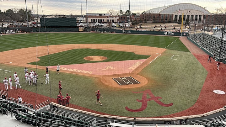 Sewell-Thomas Stadium ahead of Alabama baseball's Friday game against Rhode Island