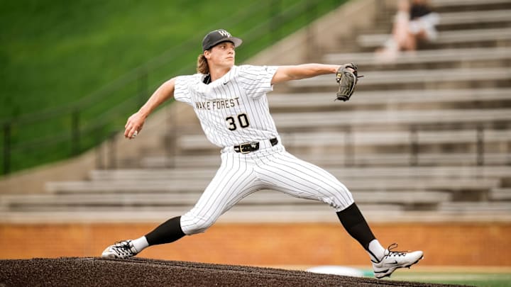 Duncan Marsten (30) delivers a pitch against the Florida State Seminoles, March 15, 2026.
