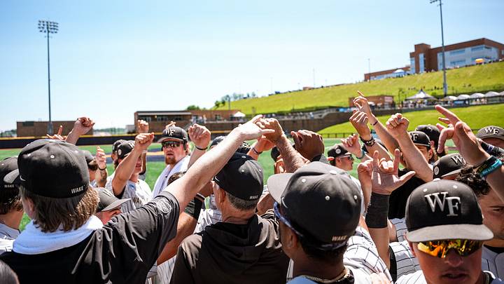 Wake Forest baseball team in Morgantown Regional 