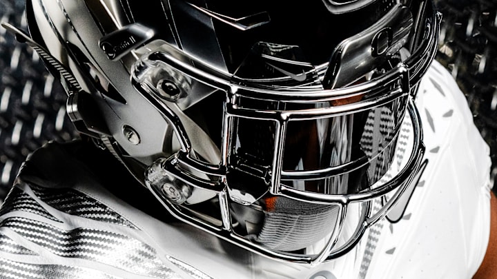 The "Warp Speed" Oregon Ducks Football Uniforms for Oregon vs. Michigan 2024, Modeled by Jabbar Muhammad. Credit: @goducks on "X" (formerly Twitter). The "Warp Speed" Oregon Ducks Football Uniforms for Oregon vs. Michigan 2024, Modeled by Jabbar Muhammad. Credit: @goducks on "X" (formerly Twitter).