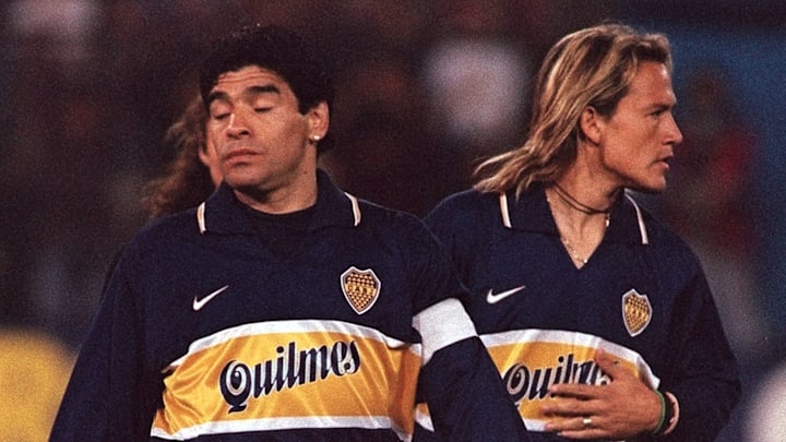 Luis Hernández en su etapa con Boca Juniors