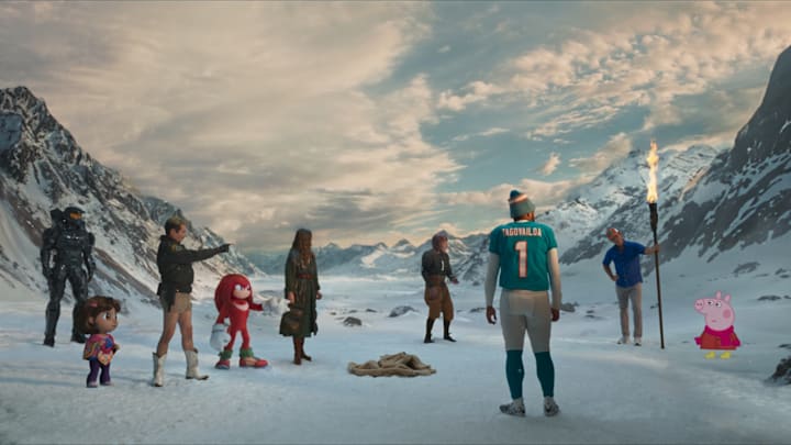 Paramount+ Premieres New Super Bowl Ad Starring Patrick Stewart, Creed, Peppa Pig, Drew Barrymore and more. Image Credit to Paramount. 