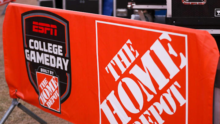 Signage is seen during College GameDay before a Big 12 Conference football game, Saturday, Nov. 8, 2025, at Jones AT&T Stadium. Signage is seen during College GameDay before a Big 12 Conference football game, Saturday, Nov. 8, 2025, at Jones AT&T Stadium.