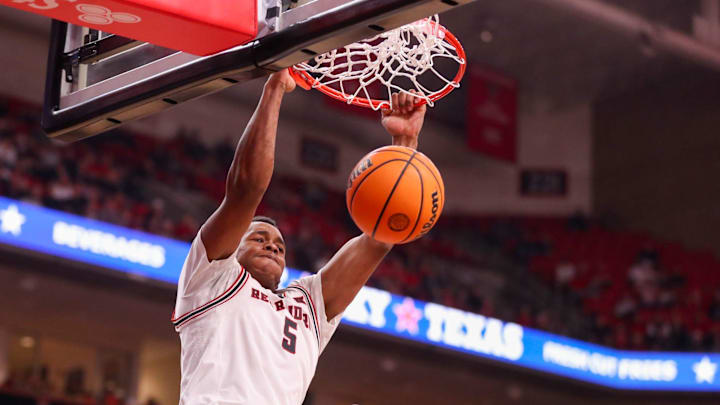 Texas Tech's Josiah Moseley finishes a dunk against Cincinnati during a Big 12 Conference men's basketball game, Tuesday, Feb. 24, 2026, in United Supermarkets Arena. Texas Tech's Josiah Moseley finishes a dunk against Cincinnati during a Big 12 Conference men's basketball game, Tuesday, Feb. 24, 2026, in United Supermarkets Arena.