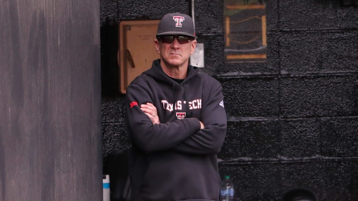 Texas Tech head coach Tim Tadlock looks on from the dugout against Cincinnati during a Big 12 baseball game, Friday, April 4, 2025, at Dan Law Field. Texas Tech head coach Tim Tadlock looks on from the dugout against Cincinnati during a Big 12 baseball game, Friday, April 4, 2025, at Dan Law Field.