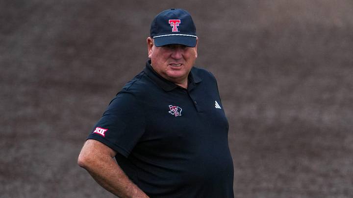 Texas Tech head coach Gerry Glasco looks on during the Lubbock Regional of the NCAA Division I softball tournament, Friday, May 15, 2026, at Tracy Sellers Field.