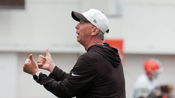 Coach Todd Monken at the Browns OTA camp in Berea on May 20, 2026.
