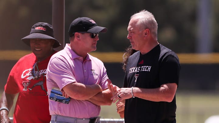 Texas Tech director of athletics Kirby Hocutt (left) and football coach Joey McGuire Texas Tech director of athletics Kirby Hocutt (left) and football coach Joey McGuire