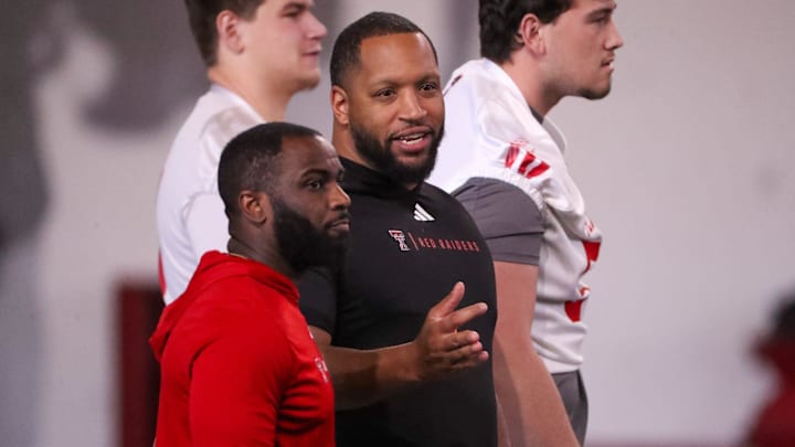 Texas Tech general manager James Blanchard looks on during spring football practice, Monday, March 10, 2025, at the Womble Football Center. Texas Tech general manager James Blanchard looks on during spring football practice, Monday, March 10, 2025, at the Womble Football Center.