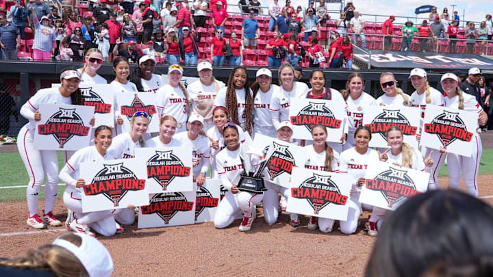 Texas Tech celebrates its regular season championship.