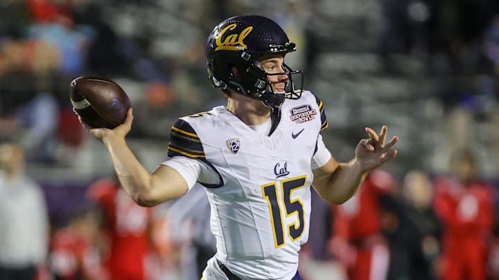 California quarterback Fernando Mendoza gearing up to throw a pass during the 47th Radience