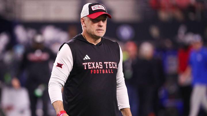 Texas Tech head coach Joey McGuire walks the field prior to the Big 12 Conference championship football game, Saturday, Nov. 6, 2025, at AT&T Stadium in Arlington. Texas Tech head coach Joey McGuire walks the field prior to the Big 12 Conference championship football game, Saturday, Nov. 6, 2025, at AT&T Stadium in Arlington.