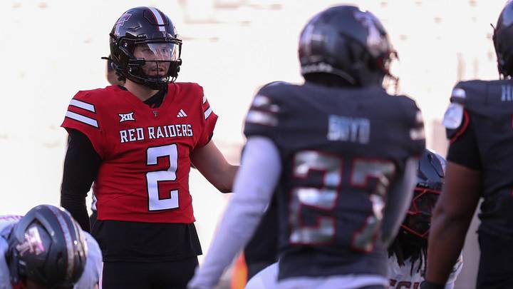Texas Tech's Brendan Sorsby looks on during the spring football game, Friday, April 17, 2026, at Jones AT&T Stadium. Texas Tech's Brendan Sorsby looks on during the spring football game, Friday, April 17, 2026, at Jones AT&T Stadium.