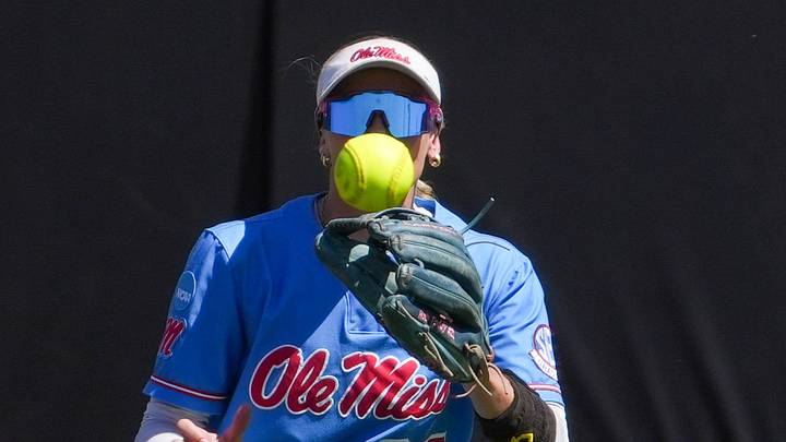 Ole Miss' Taylor Malvin plays the ball against Texas Tech during the Lubbock Regional Ole Miss' Taylor Malvin plays the ball against Texas Tech during the Lubbock Regional