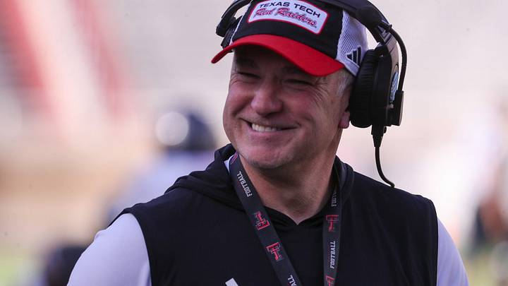 Head coach Joey McGuire looks on during the Texas Tech football team's spring game, Friday, April 17, 2026, at Jones AT&T Stadium. Head coach Joey McGuire looks on during the Texas Tech football team's spring game, Friday, April 17, 2026, at Jones AT&T Stadium.