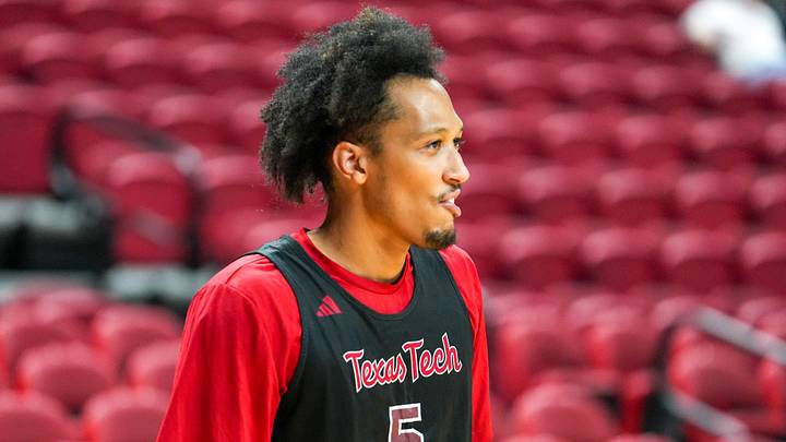 Texas Tech's Darrion Williams goes through a drill during basketball practice, Tuesday, Sept. 22, 2026, in United Supermarkets Arena.