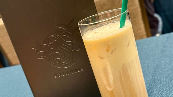 Iced Caffe Latte with Banana Protein Cold Foam