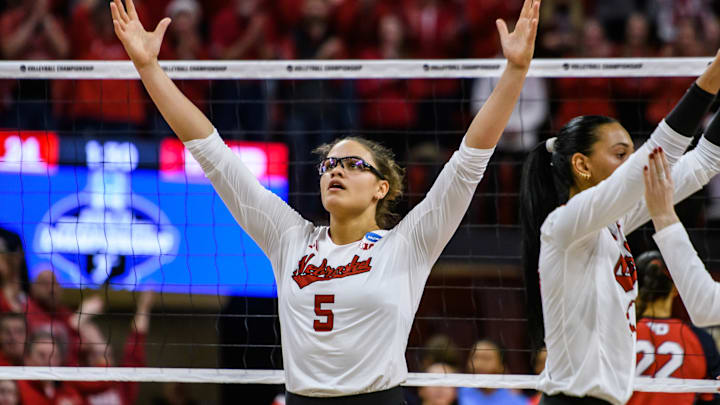Rebekah Allick celebrates a point after a long rally. 