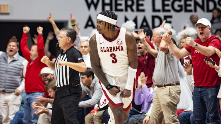 Latrell Wrightsell Jr. celebrates a big play against Purdue in the second half of the game on November 13, 2025.