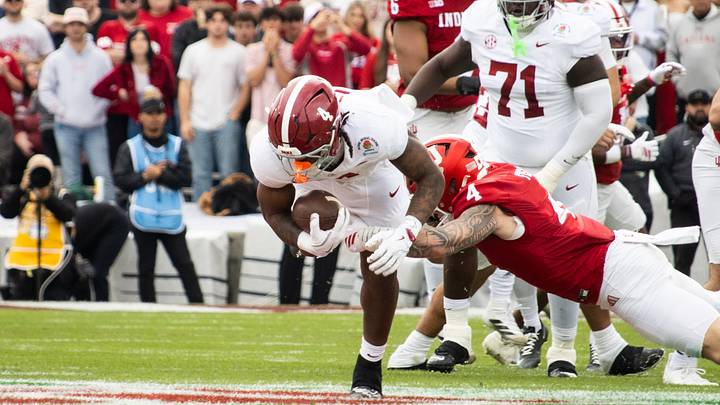 Alabama running back Daniel Hill runs the ball in the first half of the Rose Bowl on Jan. 1, 2026. Alabama running back Daniel Hill runs the ball in the first half of the Rose Bowl on Jan. 1, 2026.