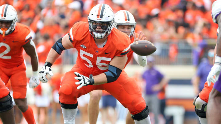 Brian Stevens headlines an experienced group of returning offensive linemen that are looking to make a big leap up front for Virginia in 2024. Brian Stevens headlines an experienced group of returning offensive linemen that are looking to make a big leap up front for Virginia in 2024.